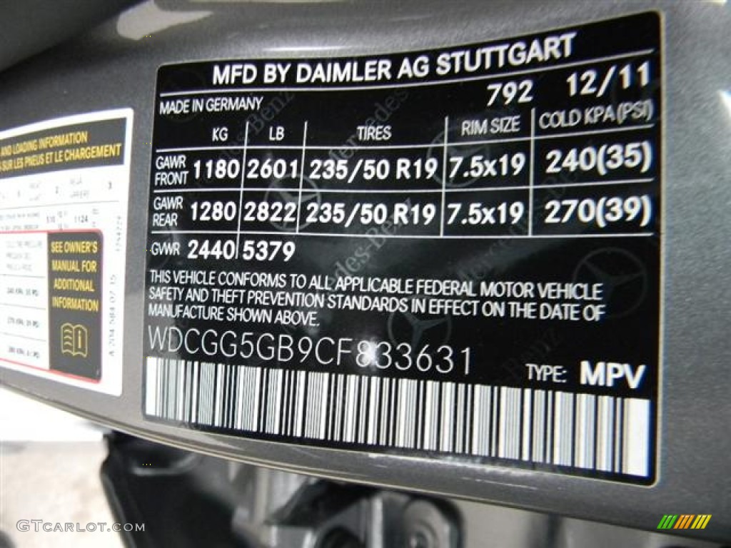 2012 GLK 350 - Palladium Silver Metallic / Black photo #13