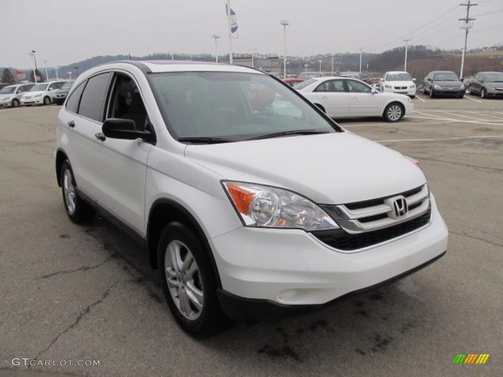 2010 CR-V EX AWD - Taffeta White / Gray photo #9