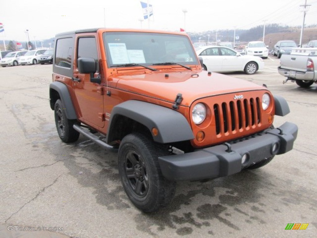 2010 Wrangler Sport 4x4 - Mango Tango Pearl / Dark Slate Gray/Medium Slate Gray photo #7