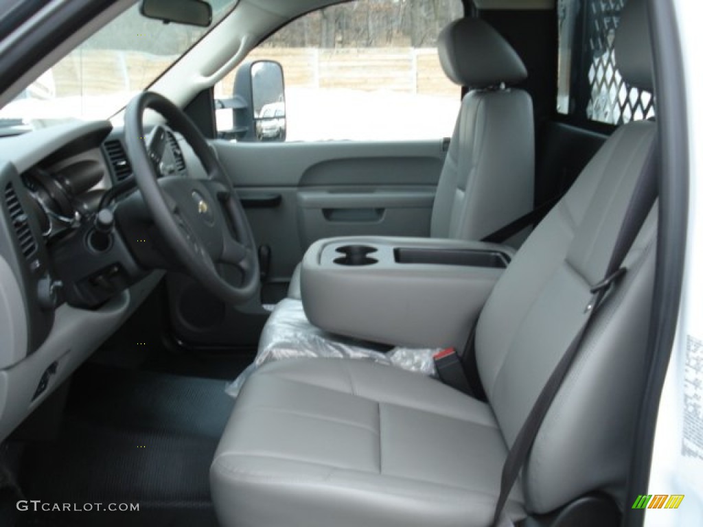 Dark Titanium Interior 2012 Chevrolet Silverado 3500HD WT Regular Cab Stake Truck Photo #60159282