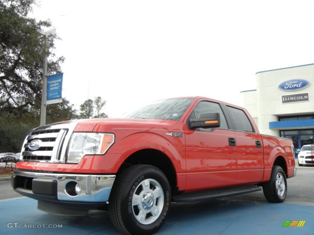 2011 F150 XLT SuperCrew - Race Red / Steel Gray photo #1