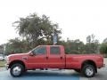 2008 Bright Red Ford F350 Super Duty Lariat Crew Cab 4x4 Dually  photo #2