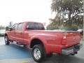2008 Bright Red Ford F350 Super Duty Lariat Crew Cab 4x4 Dually  photo #3
