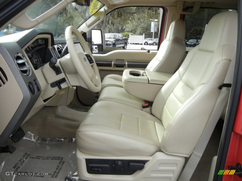 Camel Interior 2008 Ford F350 Super Duty Lariat Crew Cab 4x4 Dually Photo #60159729