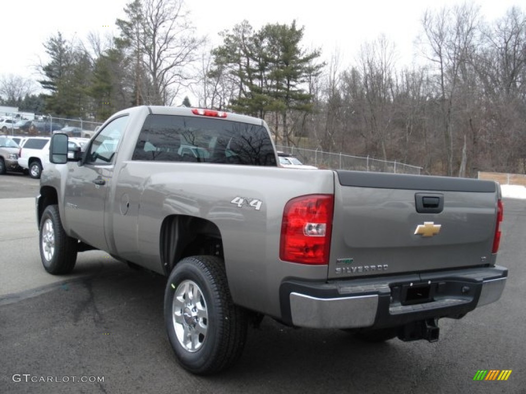 2012 Silverado 3500HD LT Regular Cab 4x4 - Graystone Metallic / Ebony photo #8