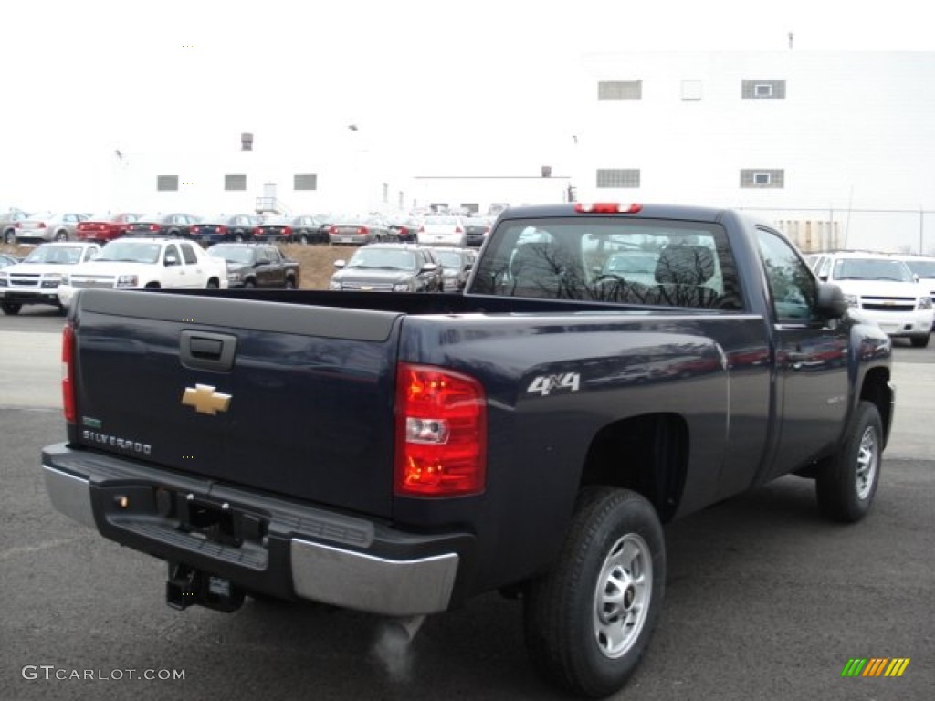 2012 Silverado 2500HD Work Truck Regular Cab 4x4 - Imperial Blue Metallic / Dark Titanium photo #6