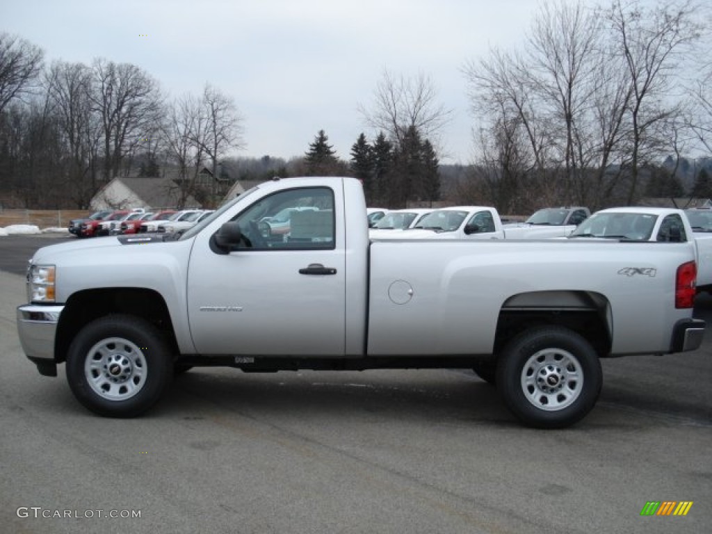 2012 Silverado 2500HD Work Truck Regular Cab 4x4 - Silver Ice Metallic / Dark Titanium photo #1