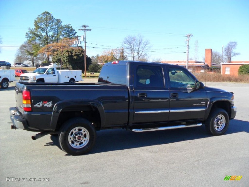 2005 Sierra 2500HD SLT Crew Cab 4x4 - Carbon Metallic / Pewter photo #5