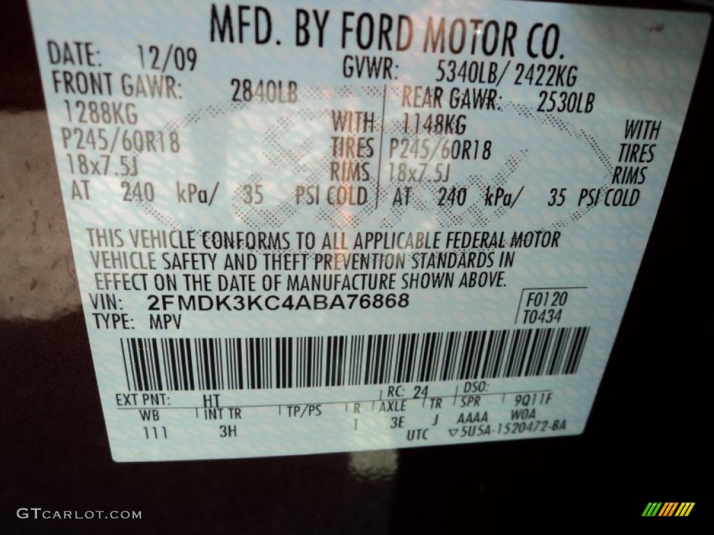 2010 Edge Color Code HT for Cinnamon Metallic Photo #60165423