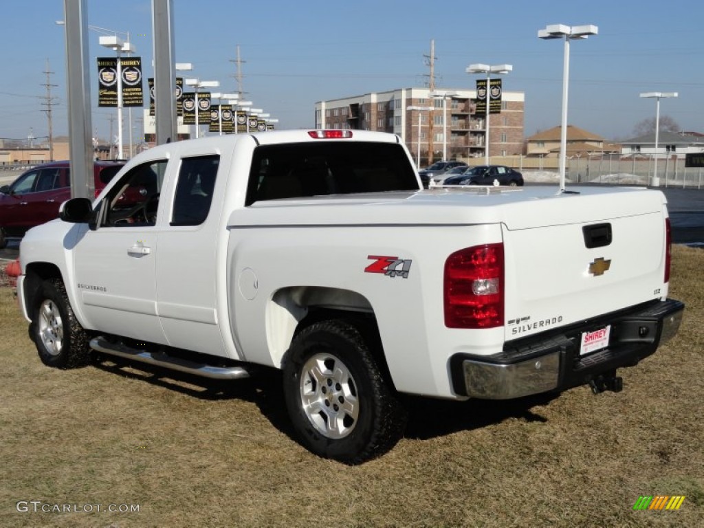 2008 Silverado 1500 LTZ Extended Cab 4x4 - Summit White / Light Cashmere/Ebony Accents photo #4