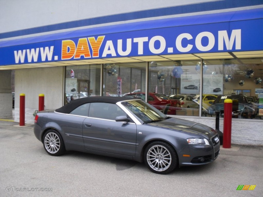 2009 A4 3.2 quattro Cabriolet - Meteor Grey Pearl Effect / Wine Red photo #1
