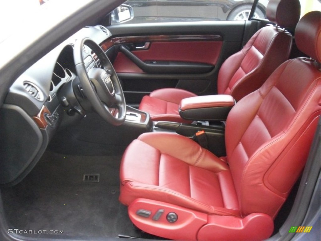 Wine Red Interior 2009 Audi A4 3.2 quattro Cabriolet Photo #60166365