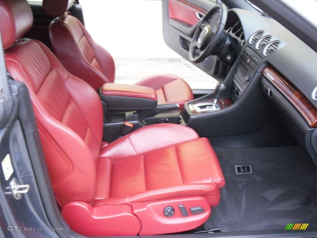 Wine Red Interior 2009 Audi A4 3.2 quattro Cabriolet Photo #60166374
