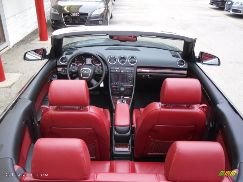 Wine Red Interior 2009 Audi A4 3.2 quattro Cabriolet Photo #60166447