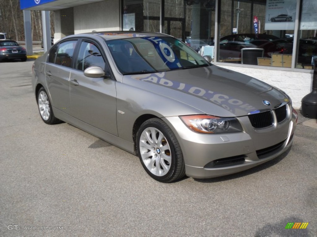 2007 3 Series 328xi Sedan - Platinum Bronze Metallic / Terra/Black Dakota Leather photo #2