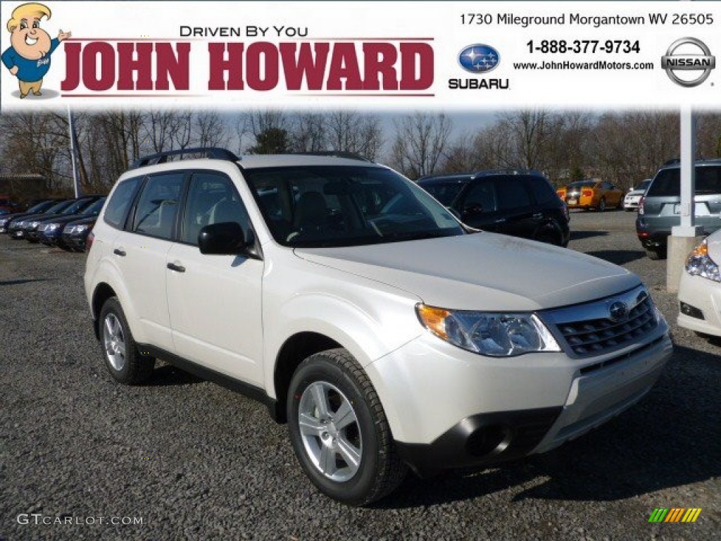 2012 Forester 2.5 X - Satin White Pearl / Platinum photo #1