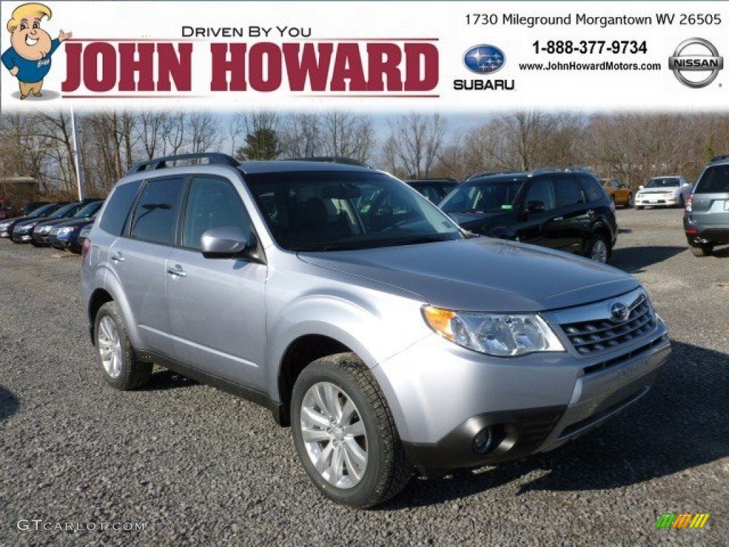 2012 Forester 2.5 X Limited - Ice Silver Metallic / Black photo #1