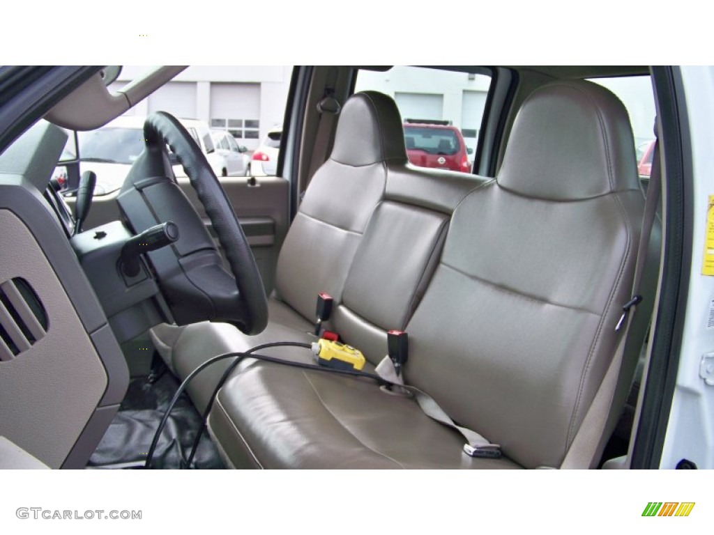Medium Stone Interior 2008 Ford F550 Super Duty XL Crew Cab 4x4 Dump Truck Photo #60167265