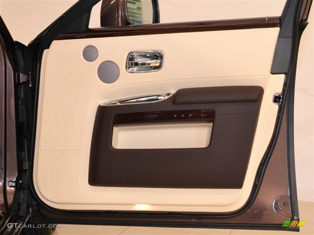 2011 Rolls-Royce Ghost Standard Ghost Model Creme Light/Dark Spice Door Panel Photo #60168327