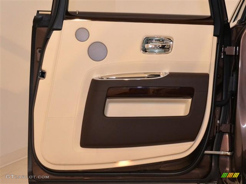 2011 Rolls-Royce Ghost Standard Ghost Model Creme Light/Dark Spice Door Panel Photo #60168336