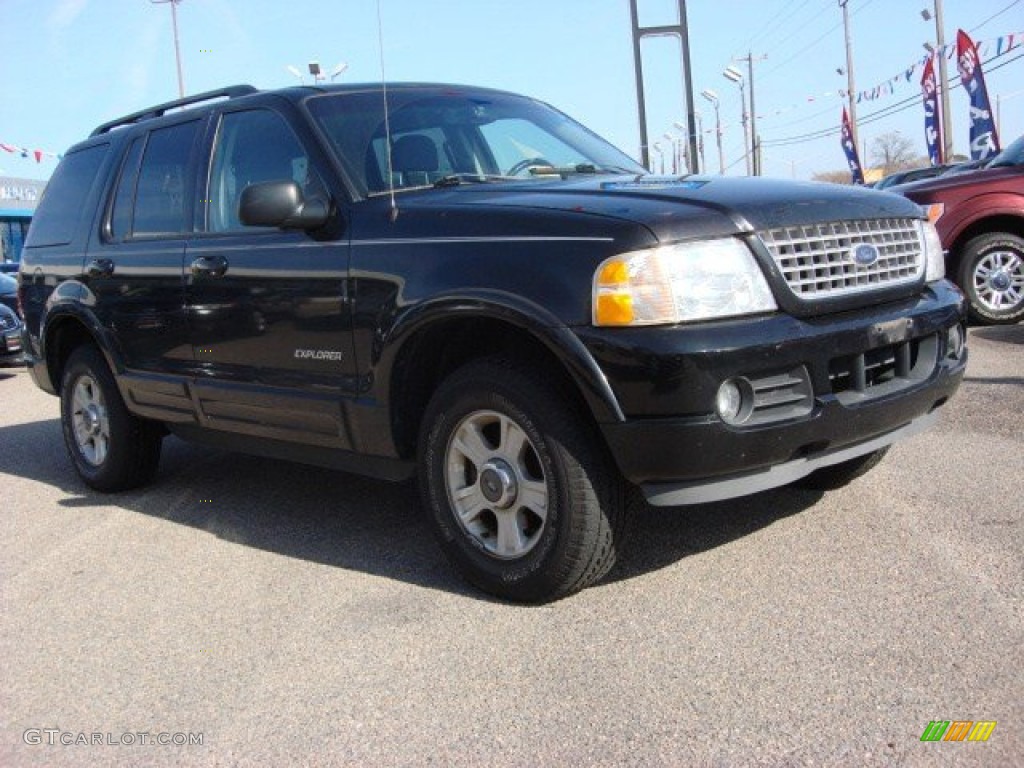 2002 Explorer Limited 4x4 - Black Clearcoat / Midnight Grey photo #6