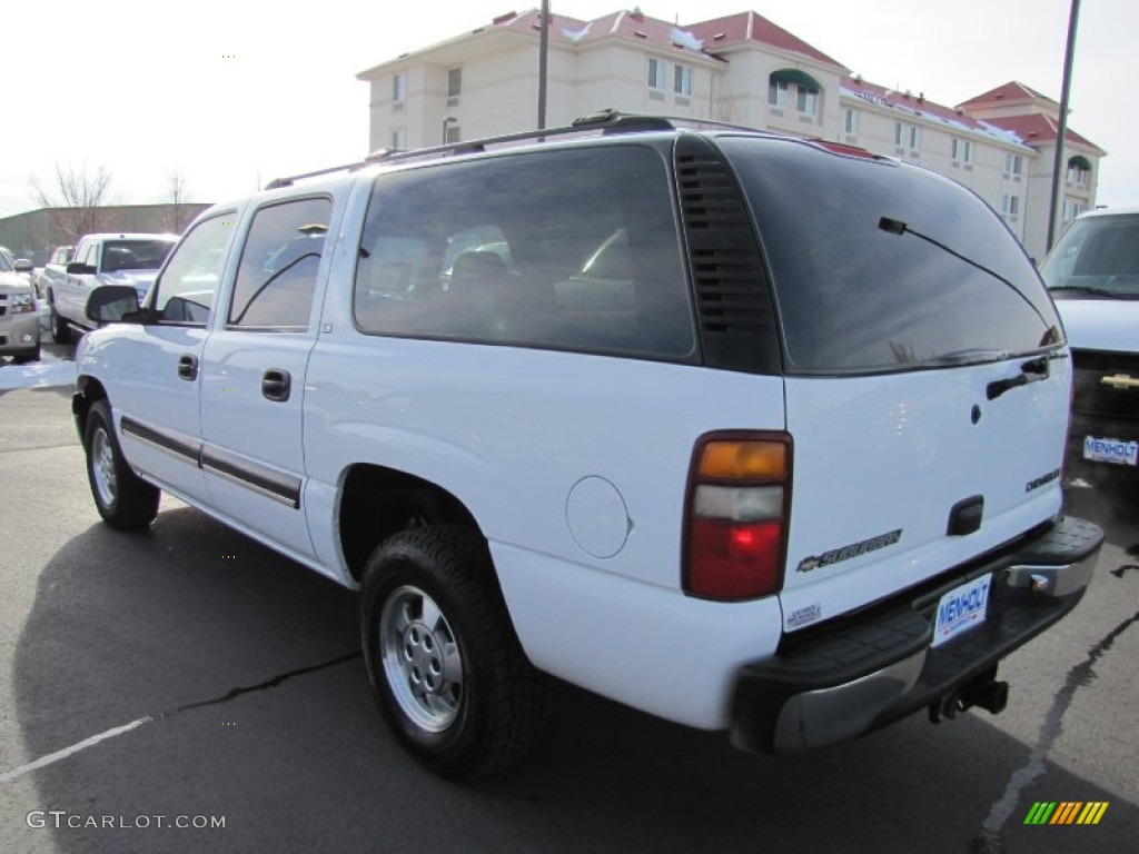 2001 Suburban 1500 LS 4x4 - Summit White / Light Gray/Neutral photo #5