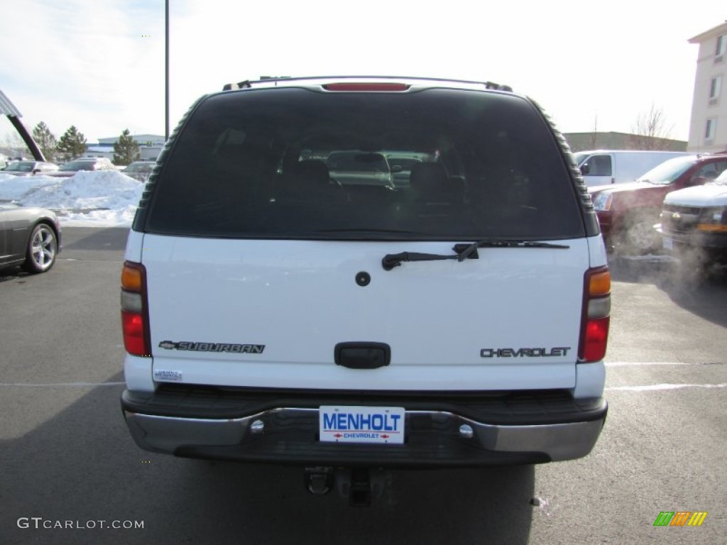 2001 Suburban 1500 LS 4x4 - Summit White / Light Gray/Neutral photo #6