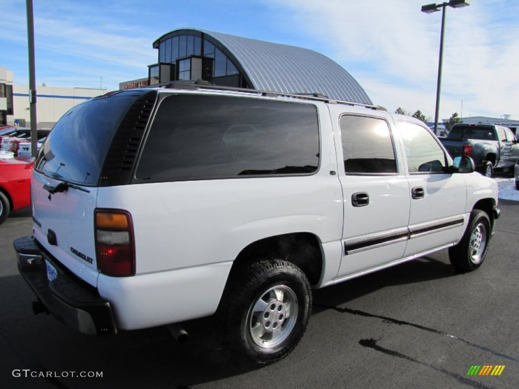 2001 Suburban 1500 LS 4x4 - Summit White / Light Gray/Neutral photo #7