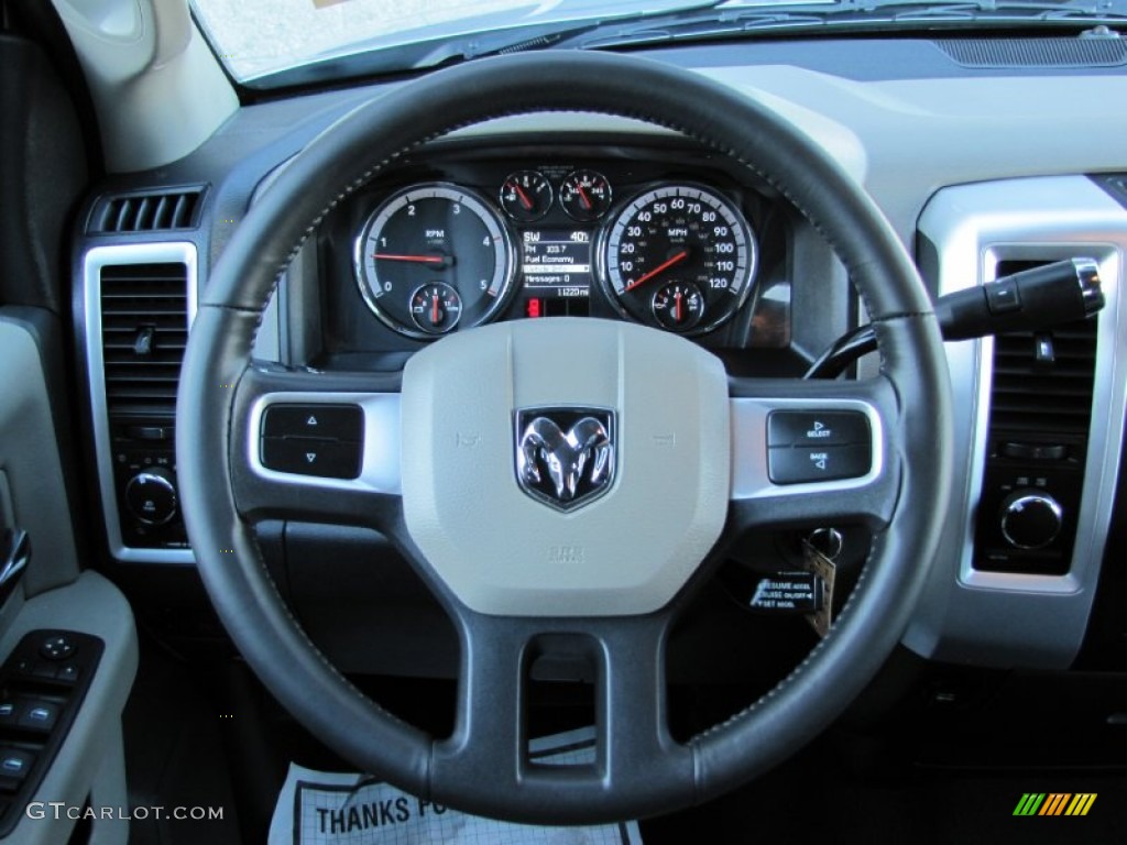 2011 Dodge Ram 3500 HD Big Horn Mega Cab 4x4 Dark Slate Gray/Medium Graystone Steering Wheel Photo #60176397