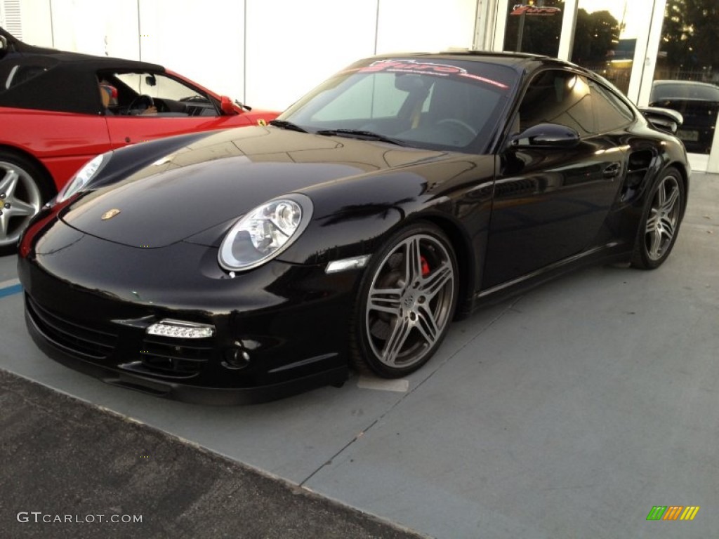 Basalt Black Metallic 2007 Porsche 911 Turbo Coupe Exterior Photo #60176769