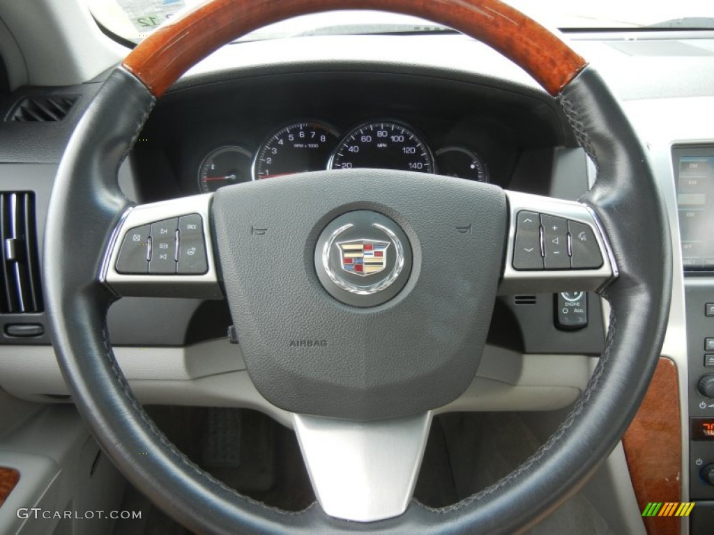 2011 Cadillac STS V6 Premium Light Gray/Ebony Steering Wheel Photo #60176868