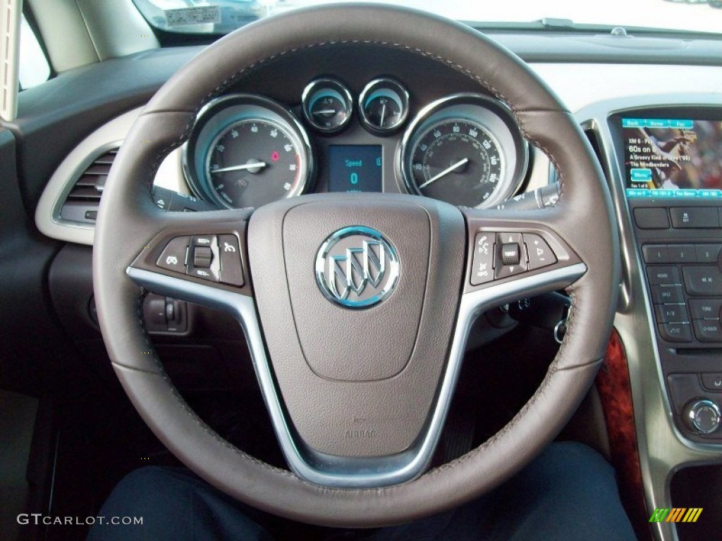 2012 Buick Verano FWD Cashmere Steering Wheel Photo #60178734