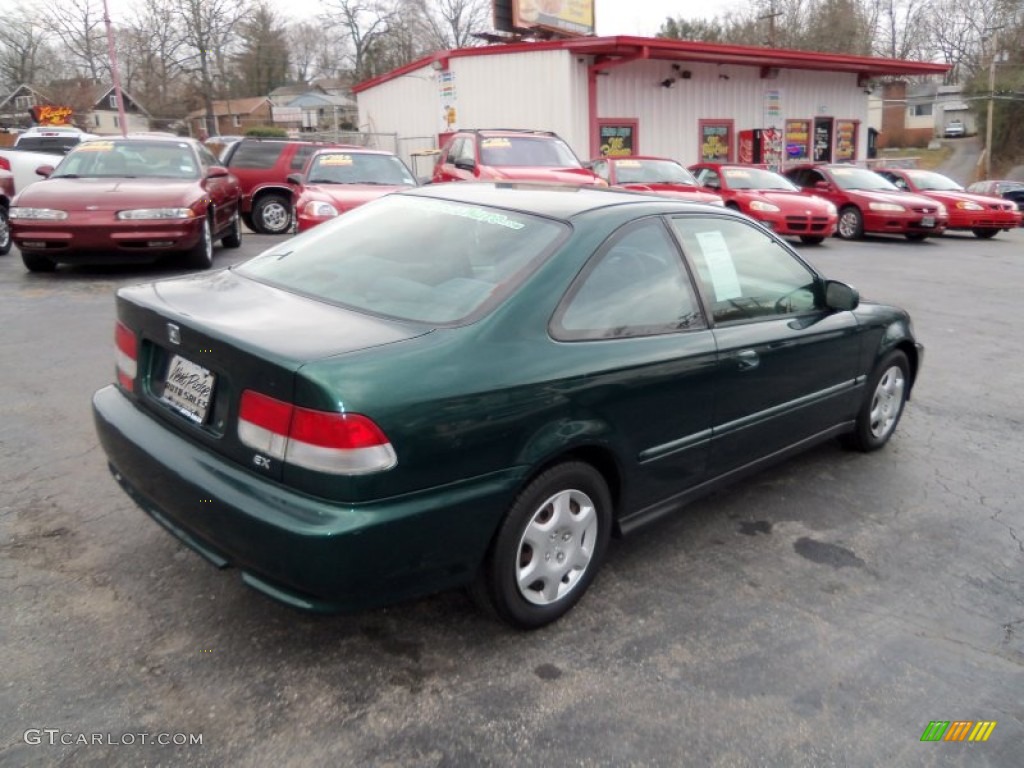 2000 Civic EX Coupe - Clover Green Pearl / Gray photo #7