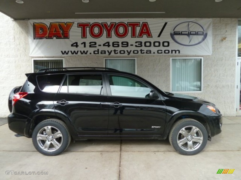 2012 RAV4 Sport 4WD - Black / Dark Charcoal photo #1