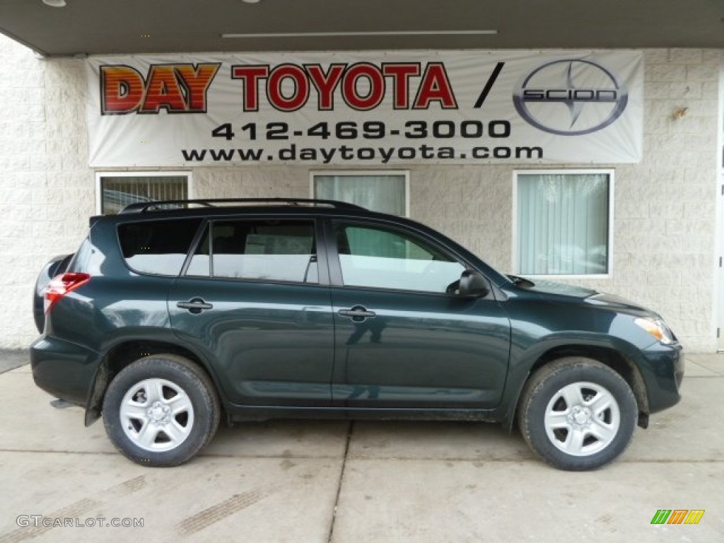 2012 RAV4 I4 4WD - Black Forest Pearl / Sand Beige photo #1