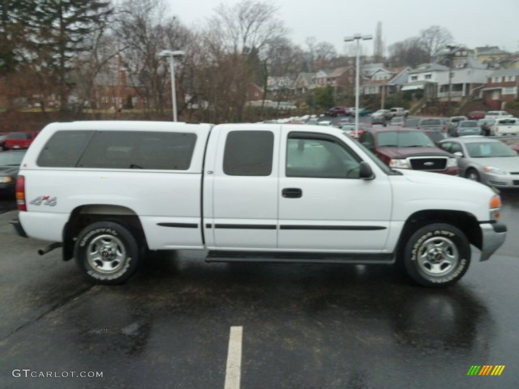 2001 Sierra 1500 SL Extended Cab 4x4 - Arctic White / Graphite photo #5