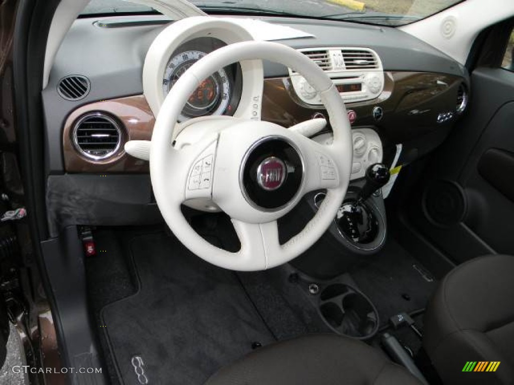 2012 Fiat 500 Pop Tessuto Marrone/Avorio (Brown/Ivory) Dashboard Photo #60190721