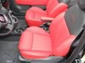 Pelle Rosso/Nera (Red/Black) 2012 Fiat 500 c cabrio Lounge Interior Color