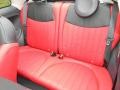 Pelle Rosso/Nera (Red/Black) 2012 Fiat 500 c cabrio Lounge Interior Color