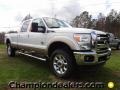 2012 White Platinum Metallic Tri-Coat Ford F350 Super Duty Lariat Crew Cab 4x4  photo #1