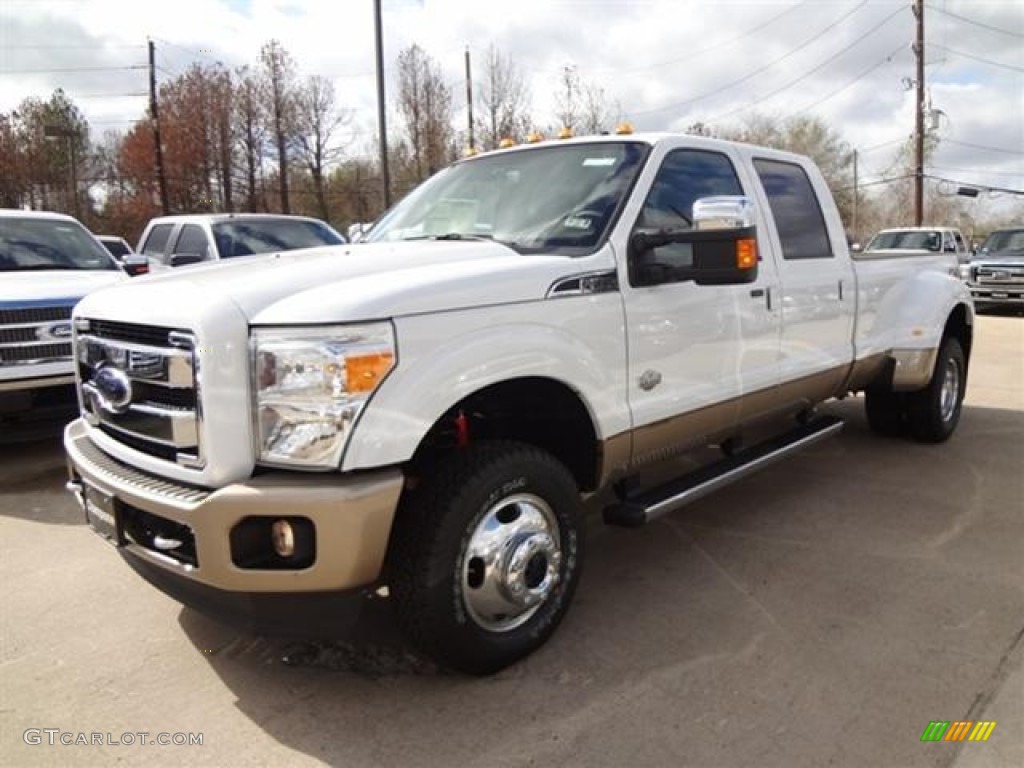 Oxford White 2012 Ford F350 Super Duty King Ranch Crew Cab 4x4 Dually Exterior Photo #60192411