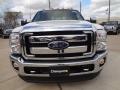 2012 White Platinum Metallic Tri-Coat Ford F350 Super Duty Lariat Crew Cab 4x4 Dually  photo #2