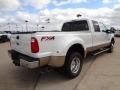 2012 White Platinum Metallic Tri-Coat Ford F350 Super Duty Lariat Crew Cab 4x4 Dually  photo #7