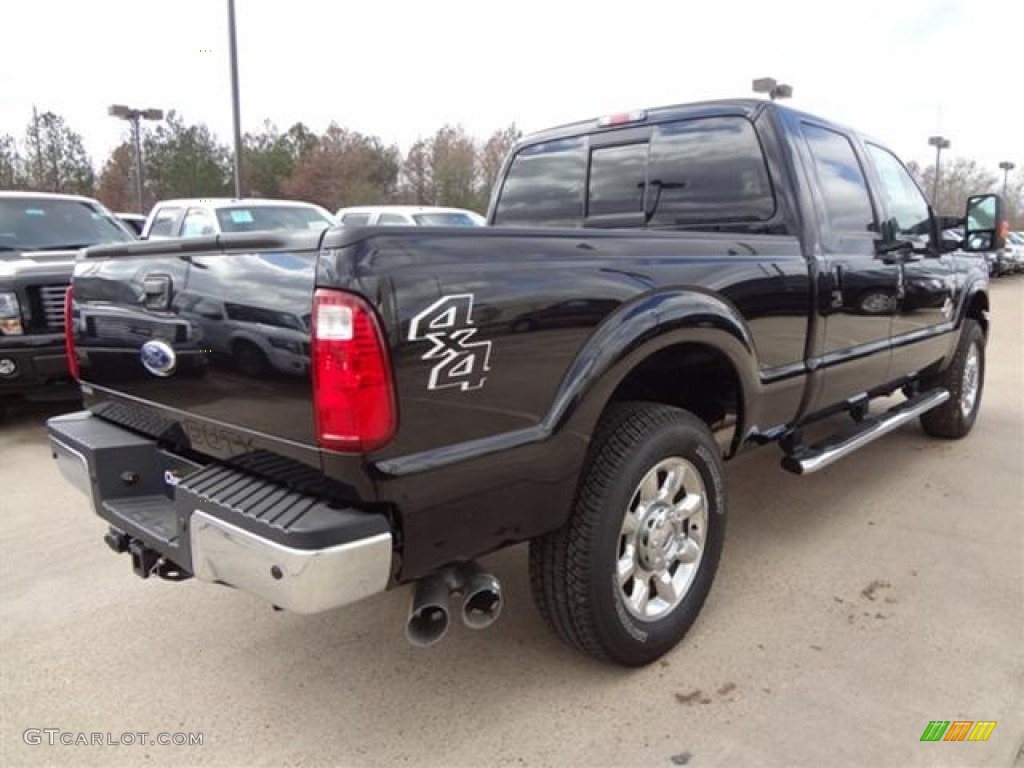 2012 F250 Super Duty Lariat Crew Cab 4x4 - Black / Black photo #7