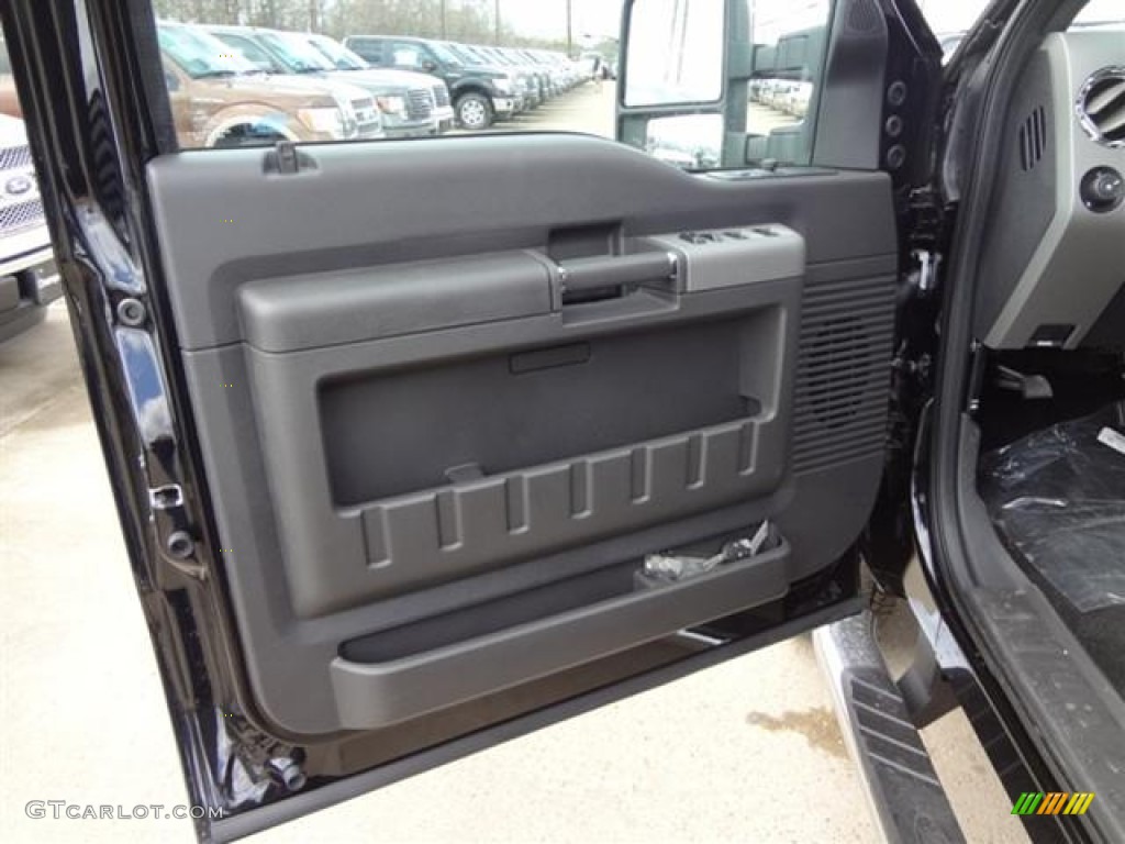 2012 Ford F250 Super Duty Lariat Crew Cab 4x4 Black Door Panel Photo #60192962