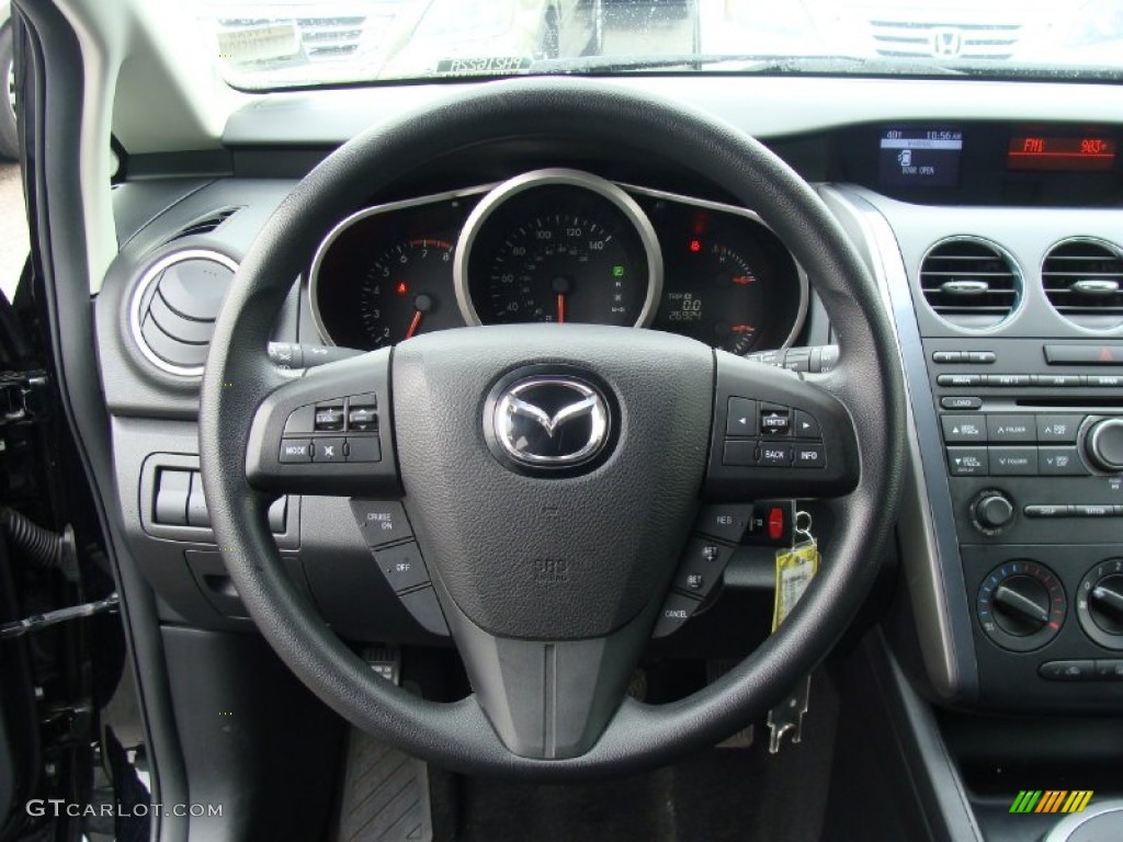 2010 Mazda CX-7 i Sport Black Steering Wheel Photo #60194134