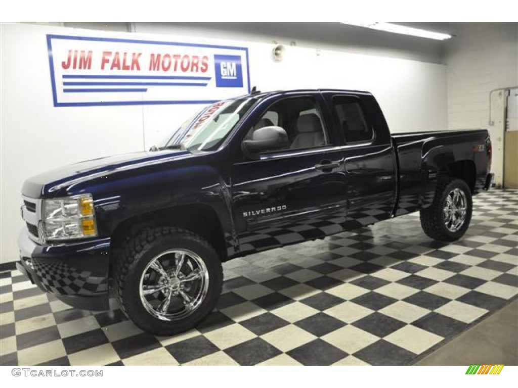 2009 Silverado 1500 LT Extended Cab 4x4 - Imperial Blue Metallic / Light Titanium photo #23