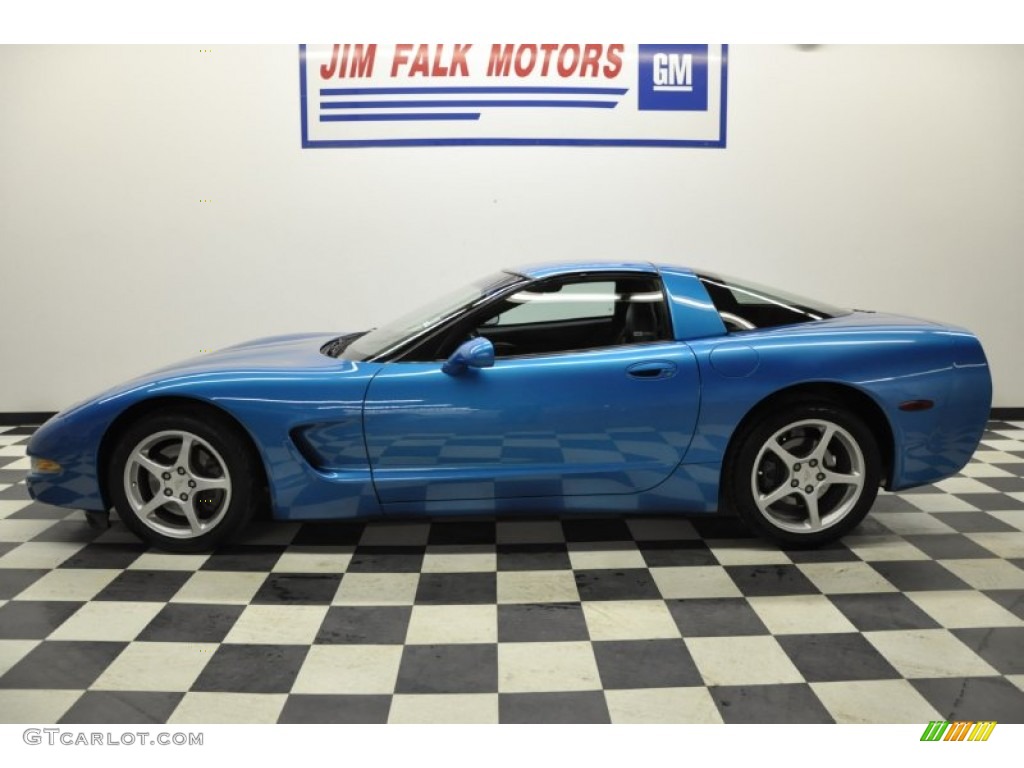 2000 Corvette Coupe - Nassau Blue Metallic / Black photo #4