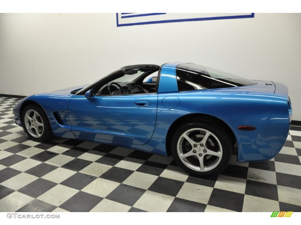 2000 Corvette Coupe - Nassau Blue Metallic / Black photo #5