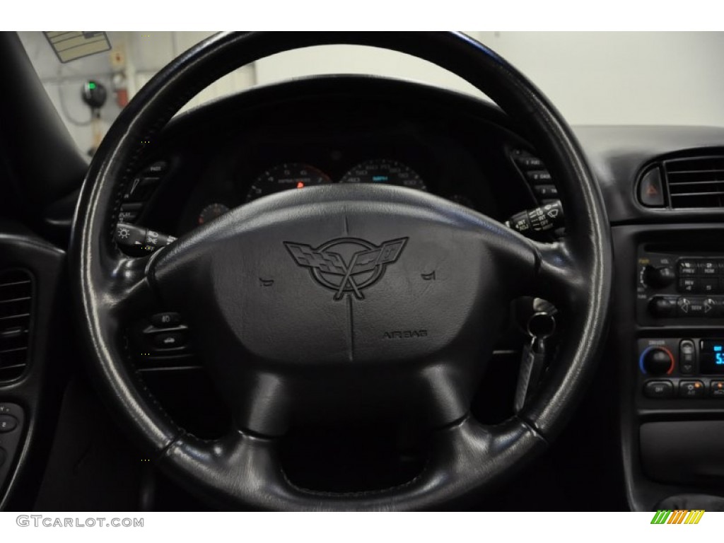 2000 Chevrolet Corvette Coupe Black Steering Wheel Photo #60195186
